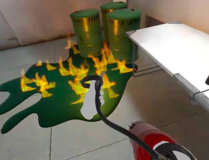 Extinción de incendios en VR
